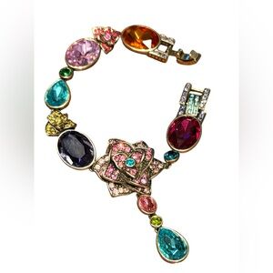 Multicolor Heidi Daus Simulated Gemstone Bracelet Floral Bracelet NIB